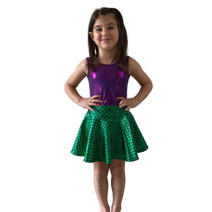 Children's Green Mermaid Scales Holographic - Peridot Clothing