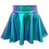 13" Skater Skirt - Oil Slick Holographic - Peridot Clothing
