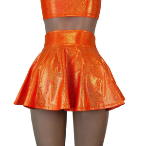 13" Skater Skirt - Orange Sparkle - Peridot Clothing