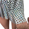 10" Skater Skirt - Opal Diamond Cutout Holographic Iridescent - Peridot Clothing