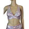 Blush Pink Shattered Glass Holographic Bralette - Peridot Clothing