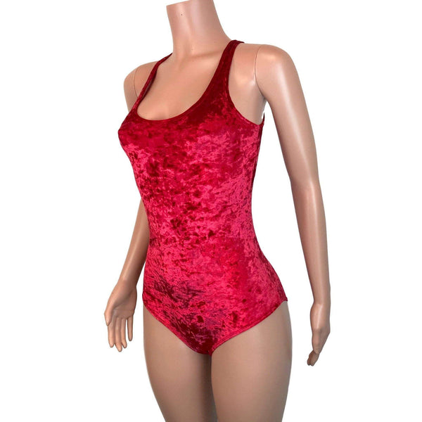 Bodysuit - Red Crushed Velvet