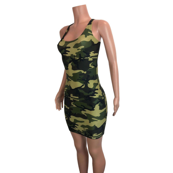 SALE - Camo or Camouflage Bodycon Tank Dress