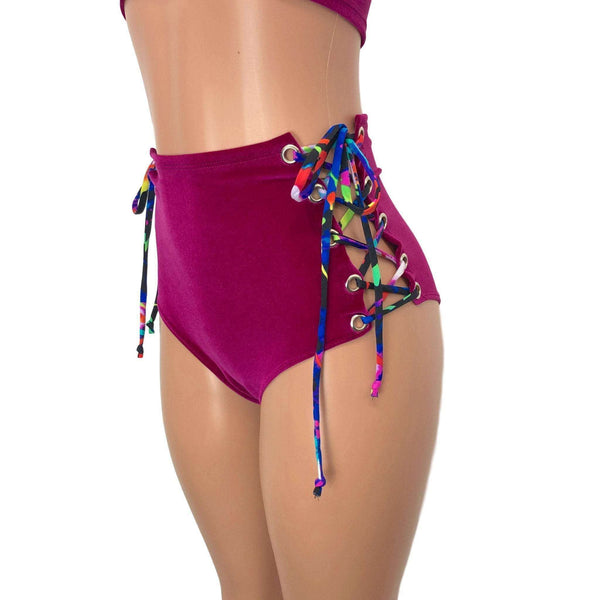 DESIGN Your Own LACE-UP High Waist Scrunch Bikini Peridot Clothing