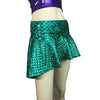 Hi-Lo Skater Skirt - Green Mermaid Scales - final Sale SMALL - Peridot Clothing