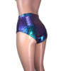 High Waist Hot Pants - Holographic Mermaid - Peridot Clothing