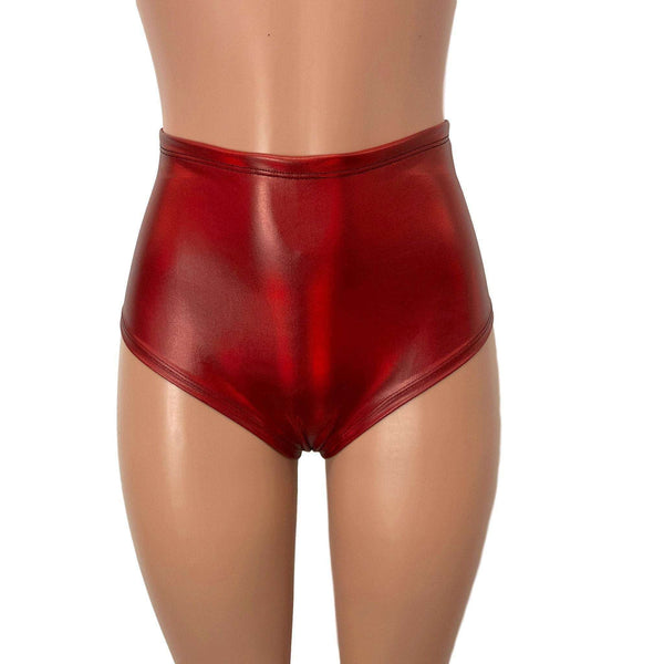 High Waist Scrunch Bikini Hot Pants - Matte Spandex - Several Color Options