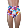 High Waist Scrunch Bikini Hot Pants - Tie Dye Blitz - Peridot Clothing