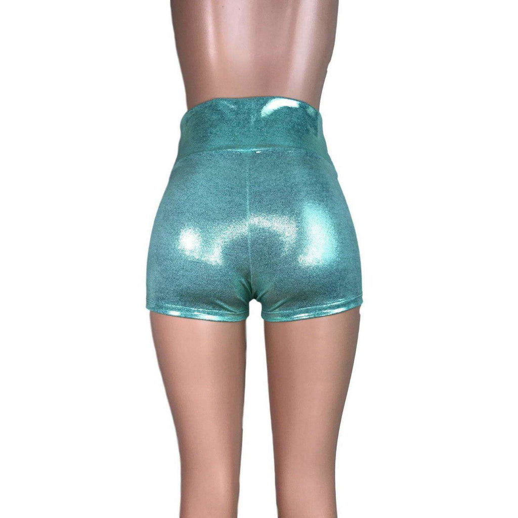 High Waisted Booty Shorts - Mint Green Mystique - Peridot Clothing