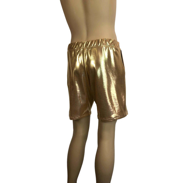 Metallic gold shorts sales mens