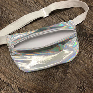 Opal Iridescent Holographic Fanny Pack - Rave - Festival - Hip Sack - Peridot Clothing