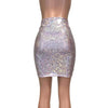 Pencil Skirt - Light Pink Shattered Glass Holographic - Peridot Clothing