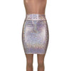 Pencil Skirt - Light Pink Shattered Glass Holographic - Peridot Clothing