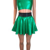 PowerPuff Girls BUTTERCUP Costume W/ Green Skater Skirt and Crop Top - Peridot Clothing