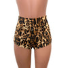 Ruched Booty Shorts - Leopard - Peridot Clothing