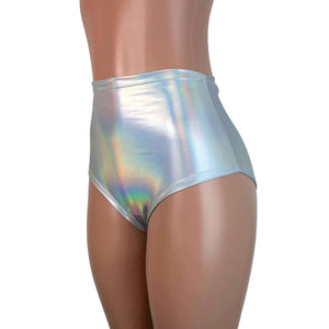 Scrunch High Waist Bikini - Opal Holographic - Peridot Clothing