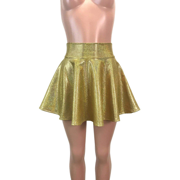 Skater Skirt - Gold Holographic XLarge Skater Skirt - Gold Holographic XLarge