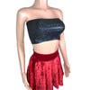 Tube Top Bandeau - Black Shattered Glass Holographic - Peridot Clothing