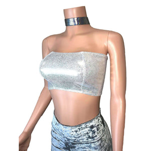 Tube Top Bandeau - Silver Holographic - Peridot Clothing