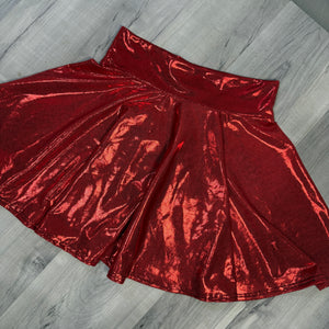 SALE - SMALL Queen of Hearts Skater Skirt - Red Mystique