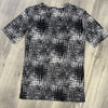 Men's Holographic Tee or T-shirt, Matrix Print w/Silver Glass Pane Shattered Glass