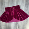 SALE - 2XL - Lace-Up Corset Skirt - Fuchsia Velvet