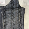 SALE - Crop Tank Top - Black Python Snakeskin