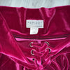 SALE - 2XL - Lace-Up Corset Skirt - Fuchsia Velvet