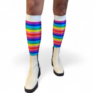 Rainbow Girl Costume – 4-Piece Set with Arm & Calf Sleeves