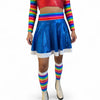 Rainbow Girl Costume – 4-Piece Set with Arm & Calf Sleeves
