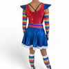Rainbow Girl Costume – 4-Piece Set with Arm & Calf Sleeves