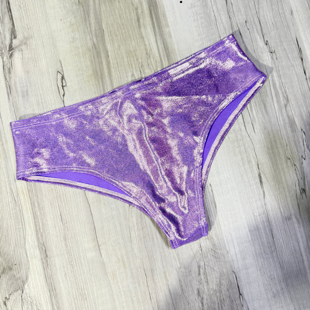 SALE - Lilac metallic Cheeky Bikini Bottom - Peridot Clothing