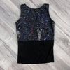 SALE - XS - Black Holographic and Mesh Tank