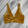 SALE - LARGE Mustard Gold Velvet Bralette