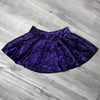 SALE - XL 14" Skater Skirt - Purple Crushed Velvet