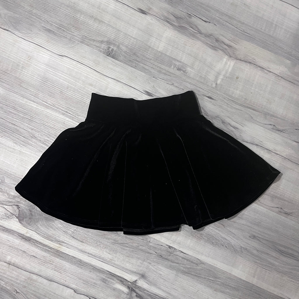 SALE - XS 13" Skater Skirt - Black Velvet