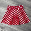 SALE - MEDIUM - Red w/ White Polka Dot A-line Skirt w/ Pockets