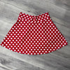 SALE - MEDIUM - Red w/ White Polka Dot A-line Skirt w/ Pockets