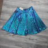 SALE - 2XL - 26" Length Skater Skirt in Holographic Mermaid