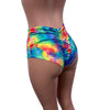 SALE - Rainbow Geo High Waisted Scrunch Bikini Hot Pants