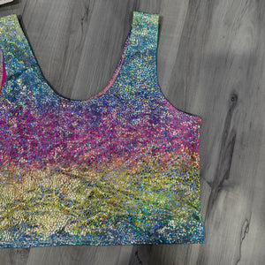 SALE - XL - Crop Tank Top - Rainbow Avatar