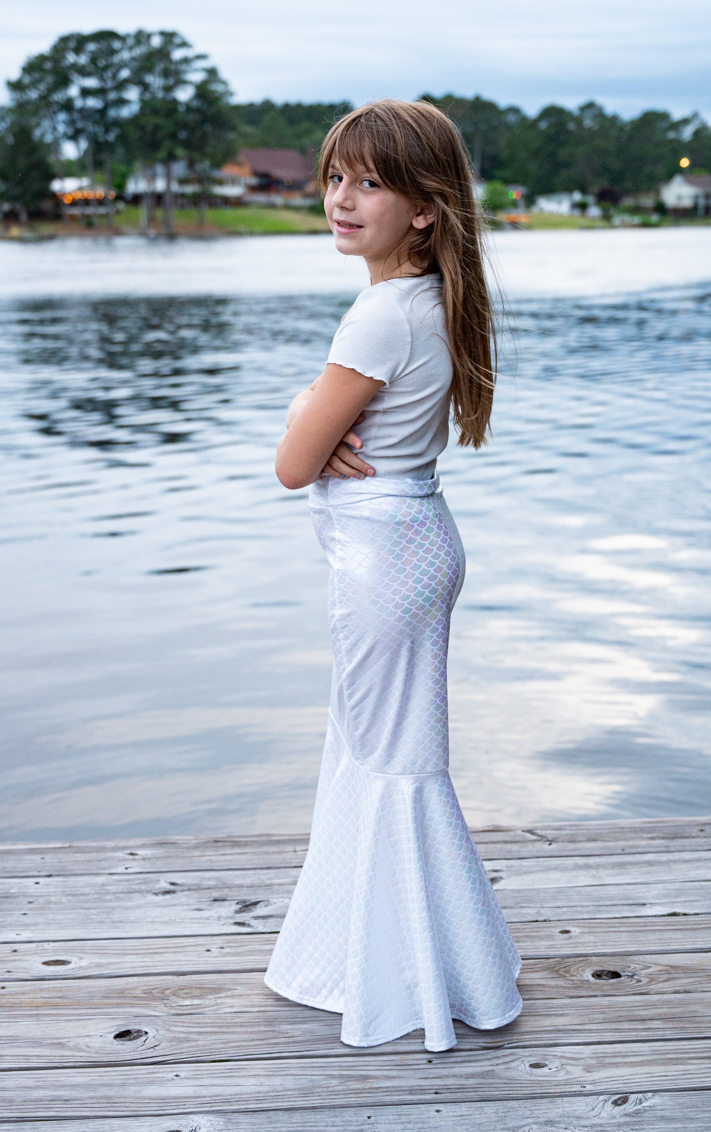 Long Mermaid Skirt Girls Mermaid Costume Skirt Set Sparkly