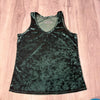 SALE - XLarge Tank Top in Hunter Green Crushed Velvet