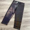 SALE - XL - Black Holographic Cropped Capri Leggings Pants - Peridot Clothing
