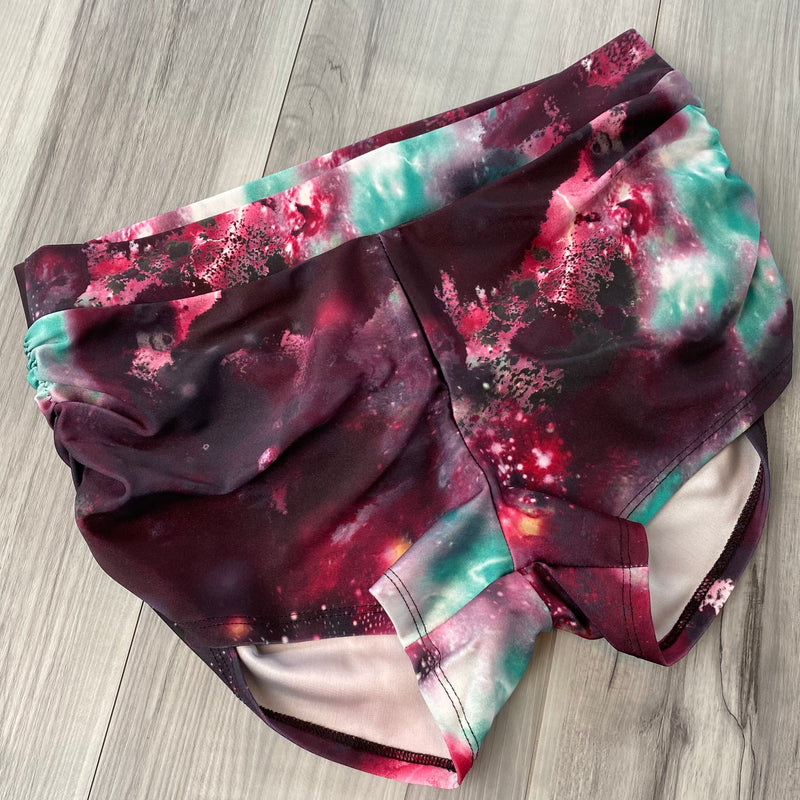 SALE - New Galaxy Ruched LOW-RISE Booty Shorts - Peridot Clothing