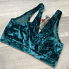 Copy of SALE - SMALL - Teal Crushed Velvet Bralette - Peridot Clothing