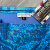SALE - SMALL - High Waist Bikini Hot Pants - Turquoise Shattered Glass - Peridot Clothing