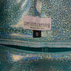 SALE - High Waist Booty Shorts - Jade Blue Holographic - Peridot Clothing