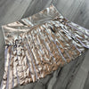 SALE - LARGE - High Waist Fringe Skirt - Silver Metallic - Peridot Clothing