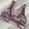SALE - SMALL - Dusty Lilac Purple Crushed Velvet Bralette - Peridot Clothing